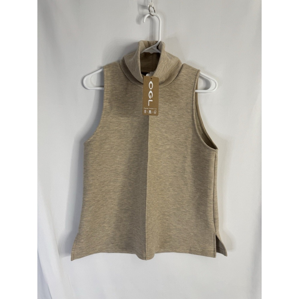 OGL‎ Move Sleeveless Mock Neck Top Medium NWT Soft Knit Stretch Minimalist Tank